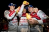 Race winners Oliver Jarvis, Marcel FÃ¤ssler, Benoit TrÃ©luyer celebrate