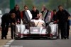 #4 Audi Sport North America Audi R18 Ultra: Oliver Jarvis, Marco Bonanomi, Mike Rockenfeller pushed by Audi Sport team members