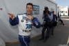 Scott Pruett celebrates his pole