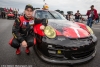 Henrique Cisneros, friend and co-driver of Sean Edwards, with the #30 NGT Motorsport Porsche 911 GT3 Cup with the Sean Edwards memorial livery