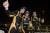 P1 and overall race winners Neel Jani, Nicolas Prost and Nick Heidfeld celebrate