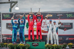 Giancarlo Fisichella (centre left) and Pierre Kaffer (centre right), winners 2014 Oak Tree Grand Prix