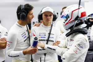 Porsche Team: Mark Webber, Marc Lieb, Romain Dumas (l-r)