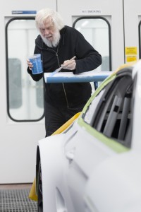 Painting of John Baldessari Art Car.